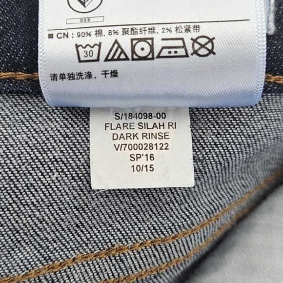 Banana Republic Premium Denim Women's Dark Rinse Flare Silah Ri Jeans sz30 - Picture 9 of 9